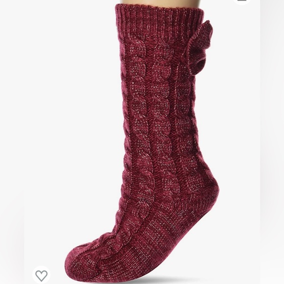 UGG Other - UGG Laila Bow Fleece Lined Socks in Kiss/ Silver